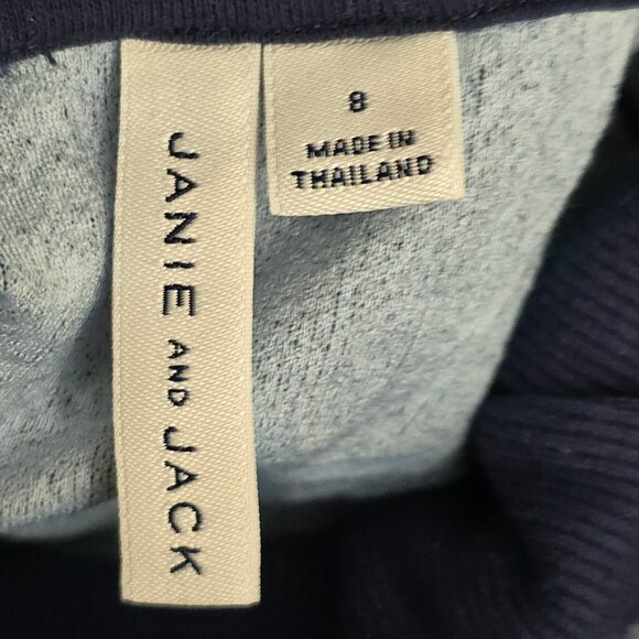 Janie and Jack Navy Blue Floral Jacquard Turtle Neck Tunic Dress Sleeveless Top - Picture 8 of 8